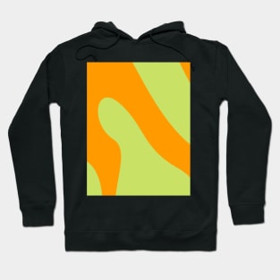 Boho abstract green and orange pastel swirl pattern Hoodie